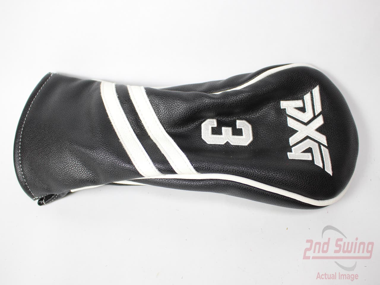 New PXG 0341 3 Fairway Wood Headcover Head Cover Leather Black White