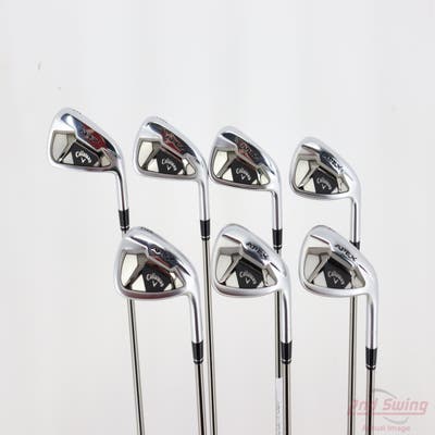 Callaway Apex 21 Iron Set 5-GW UST Mamiya Recoil ZT9 F4 Graphite Stiff Right Handed +1/4"