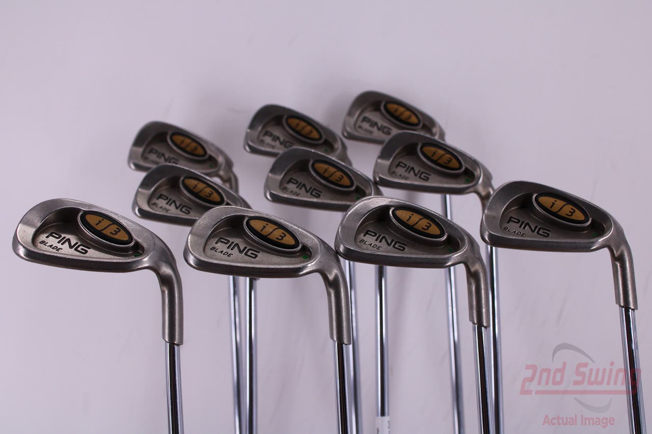 Ping i3 Blade Iron Set 3-SW Stock Steel Shaft Steel Stiff Right Handed Green Dot 37.75in