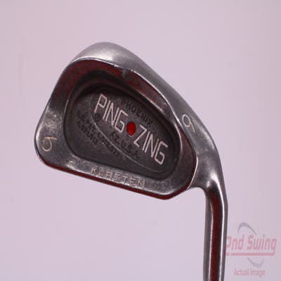 Ping Zing Single Iron 6 Iron Ping KT-M Steel Stiff Right Handed Red dot 37.25in