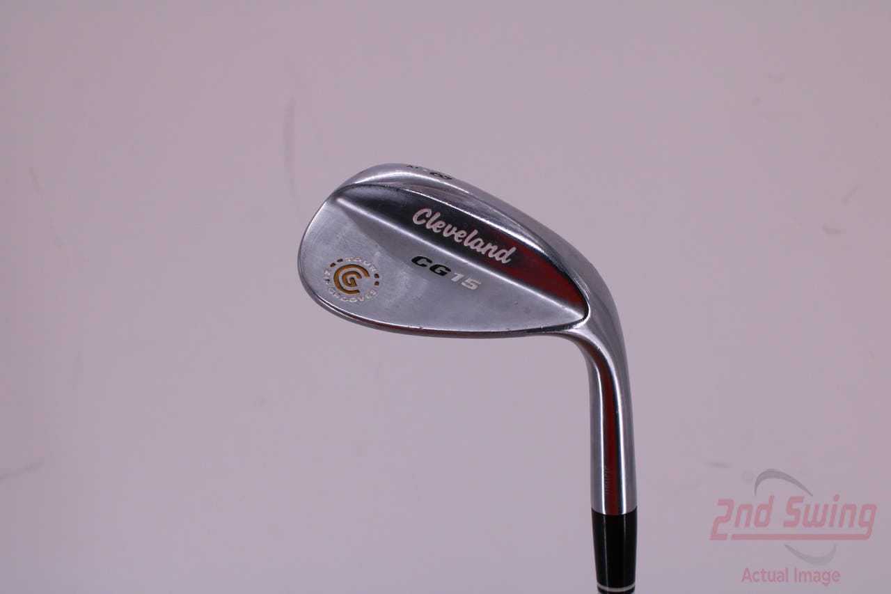 Cleveland CG15 Satin Chrome Wedge Lob LW 58° 12 Deg Bounce Cleveland Traction Wedge Steel Wedge Flex Right Handed 35.25in