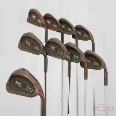 Ping Eye 2 Beryllium Copper Iron Set 2-PW Stock Steel Stiff Right Handed Black Dot +1"