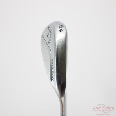 Callaway Jaws Raw Chrome Wedge Lob LW 58° 10 Deg Bounce S Grind Dynamic Gold Spinner TI Steel Wedge Flex Right Handed 35.0in