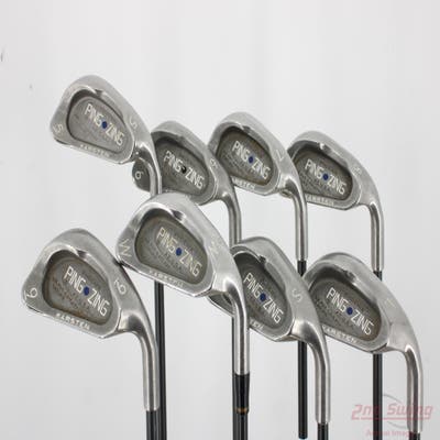 Ping Zing Iron Set 5-PW SW LW Ping Karsten 101 By Aldila Graphite Regular Right Handed Blue Dot +1"