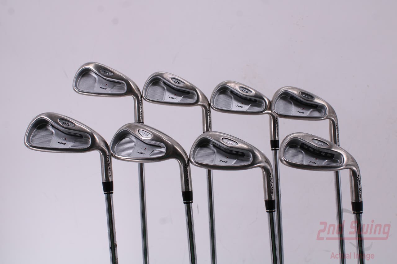 TaylorMade Rac OS 2005 Iron Set 3-PW Stock Steel Shaft Steel Regular Right Handed 38.25in