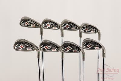 Ping G15 Iron Set 4-PW SW Stock Steel Shaft Steel Stiff Right Handed Green Dot 38.25in