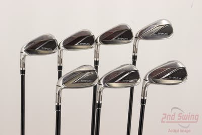 TaylorMade Stealth Iron Set 5-PW AW Fujikura Ventus Red 5 Graphite Senior Left Handed 36.75in