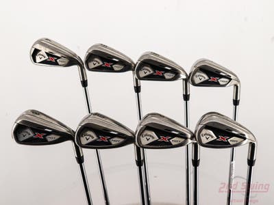 Callaway 2013 X Hot Iron Set 4-PW AW True Temper Speed Step 85 Steel Stiff Right Handed +1/2"