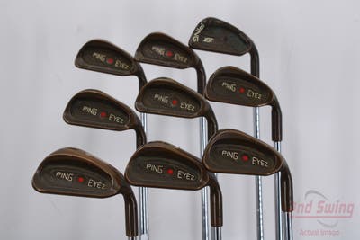 Ping Eye 2 Beryllium Copper Iron Set 2-PW Ping Microtaper Steel Regular Right Handed Red dot 38.0in