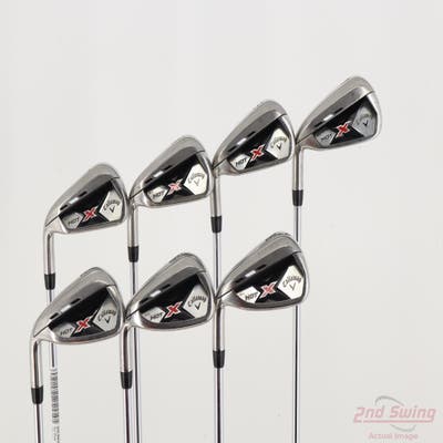 Callaway 2013 X Hot Iron Set 4-PW Callaway Stock Steel Steel Uniflex Left Handed STD
