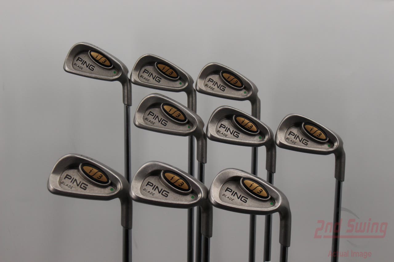 Ping i3 Blade Iron Set 3-PW GW Ping JZ Steel Stiff Right Handed Green Dot 37.5in