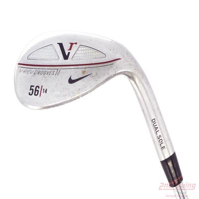 Nike Victory Red V-Rev Satin Chrome Wedge Sand SW 56° 14 Deg Bounce True Temper Dynamic Gold S400 Steel Stiff Right Handed 35.25in
