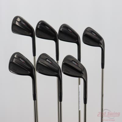 Titleist 2021 T100S Black Iron Set 5-GW UST Mamiya Recoil 65 F2 Graphite Senior Right Handed +1/2"