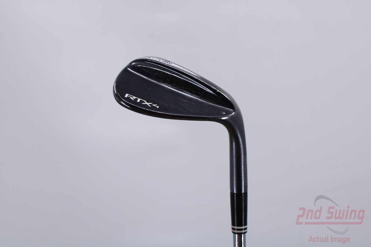 Cleveland RTX 4 Black Satin Wedge Sand SW 56° 8 Deg Bounce Dynamic Gold Tour Issue S400 Steel Stiff Right Handed 35.75in