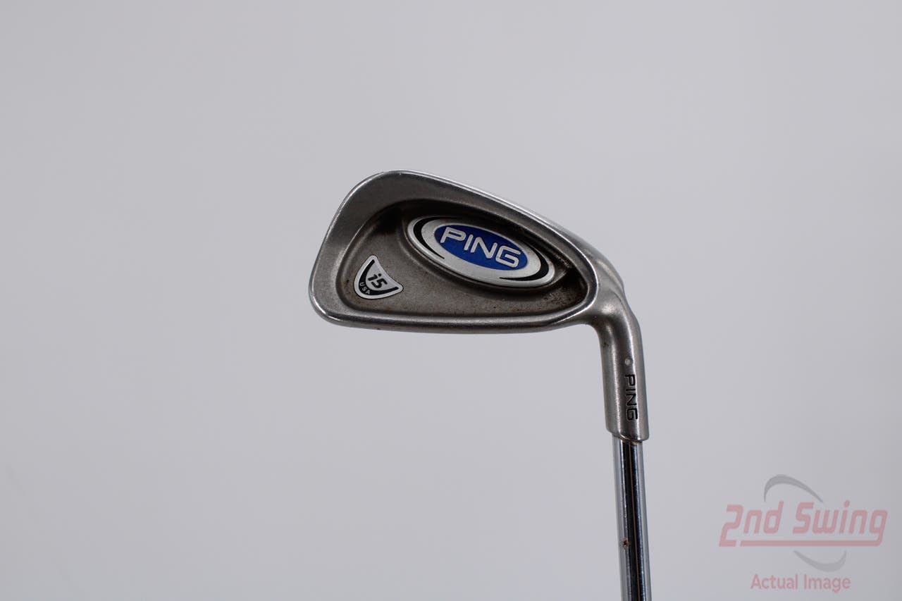 Ping i5 Single Iron 6 Iron Stock Steel Shaft Steel Stiff Right Handed Silver Dot 37.75in