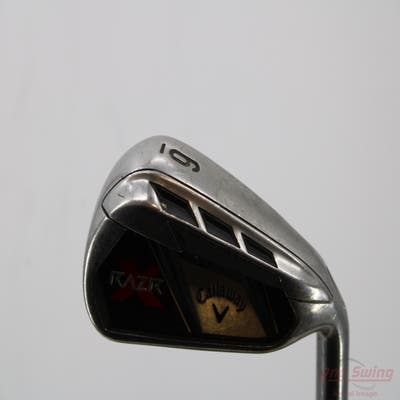 Callaway Razr X Single Iron 6 Iron Stock Steel Uniflex Right Handed 37.5in