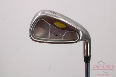 TaylorMade Rac OS Single Iron 6 Iron Stock Steel Shaft Steel Stiff Right Handed 37.5in