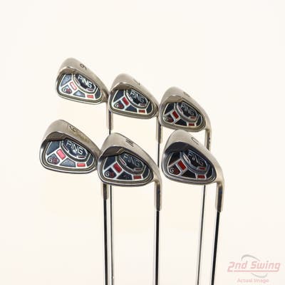 Ping G15 Iron Set 6-PW GW Stock Steel Shaft Steel Stiff Right Handed Blue Dot STD
