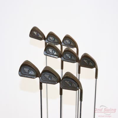 Ping Eye 2 Beryllium Copper Iron Set 1-9 Iron Ping Microtaper Steel Stiff Right Handed Green Dot +1/4"