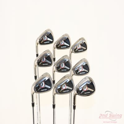 TaylorMade 2009 Burner Iron Set 4-PW AW SW TM Superfast 85 Steel Uniflex Left Handed +1/2"