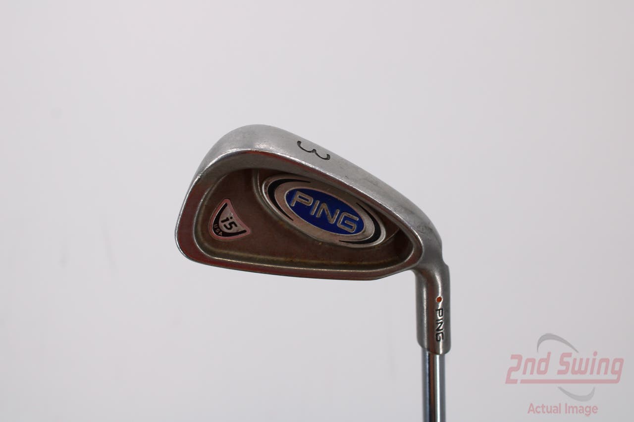 Ping i5 Single Iron 3 Iron Stock Steel Shaft Steel Stiff Right Handed Red dot 39.25in