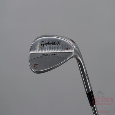 TaylorMade Milled Grind Satin Chrome Wedge Lob LW 58° 11 Deg Bounce True Temper Dynamic Gold Steel Wedge Flex Right Handed 34.75in
