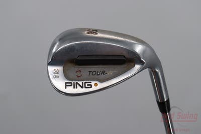 Ping Tour-W Brushed Silver Wedge Lob LW 58° 6 Deg Bounce Ping AWT Steel Stiff Right Handed Yellow Dot 34.75in