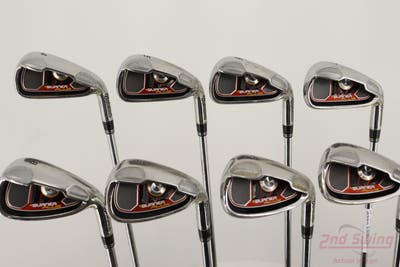 TaylorMade Burner Plus Iron Set 4-PW AW Stock Steel Shaft Steel Regular Right Handed +3/4"