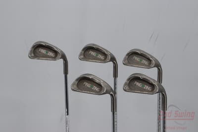 Ping Zing Iron Set 7-PW SW Ping KT-M Steel Stiff Right Handed Green Dot 37.25in