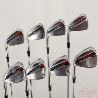 TaylorMade 2025 P790 Iron Set 4-PW AW Stock Steel Shaft Steel X-Stiff Left Handed +3"