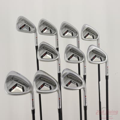 Ping I25 Iron Set 4-PW AW SW LW Ping TFC 189i Graphite Stiff Right Handed Red dot +1/4"