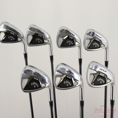 Callaway Apex DCB 21 Iron Set 5-PW AW UST Recoil Dart HB 65 IP Blue Graphite Regular Right Handed STD