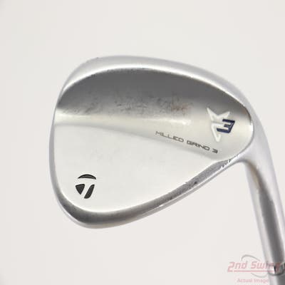 TaylorMade Milled Grind 3 Raw Chrome Wedge Gap GW 52° 9 Deg Bounce SB True Temper Dynamic Gold Tour Issue S200 Steel Wedge Flex Right Handed 35.5in