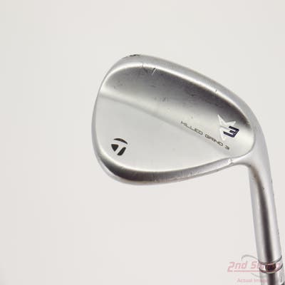 TaylorMade Milled Grind 3 Raw Chrome Wedge Sand SW 56° 12 Deg Bounce SB Stock Steel Shaft Steel Wedge Flex Right Handed 35.5in