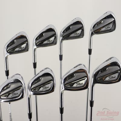Titleist T100 Iron Set 4-PW GW True Temper AMT White S300 Steel Stiff Left Handed STD