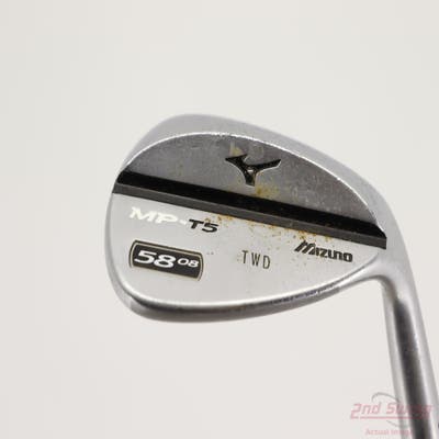 Mizuno MP T5 White Satin Wedge Lob LW 58° 8 Deg Bounce FST KBS Tour 120 Steel Stiff Right Handed 36.0in