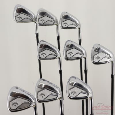 Callaway Elyte Max Fast Iron Set 4-PW AW GW Mitsubishi Vanquish PL 40 Graphite Senior Right Handed STD