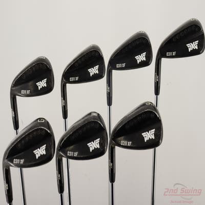 PXG 0311 XF GEN2 Xtreme Dark Iron Set 5-PW AW Project X LZ 5.5 Steel Regular Left Handed -1 1/4"