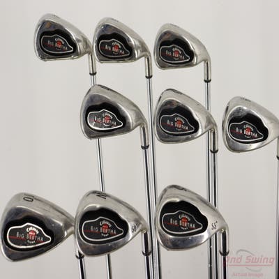 Callaway 2004 Big Bertha Iron Set 4-PW GW SW Stock Steel Shaft Steel Uniflex Right Handed +1/4"