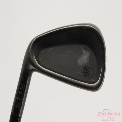 Stix Golf All Black Single Iron 6 Iron Stock Graphite Shaft Graphite Regular Left Handed 37.75in