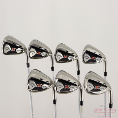 Callaway 2013 X Hot Iron Set 7-PW AW SW LW Callaway X Hot Graphite Graphite Senior Right Handed STD