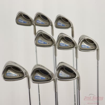 Ping G2 Iron Set 4-PW AW SW Stock Steel Shaft Steel Uniflex Right Handed +3/4"
