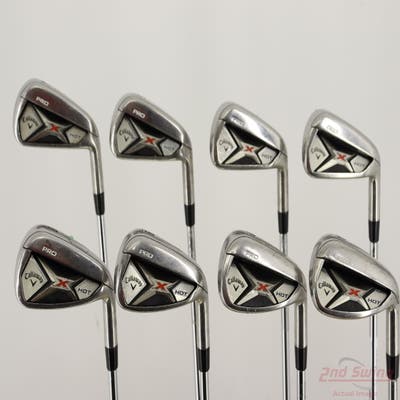 Callaway 2013 X Hot Pro Iron Set 4-PW GW Project X 95 6.0 Flighted Steel Stiff Right Handed +1/4"