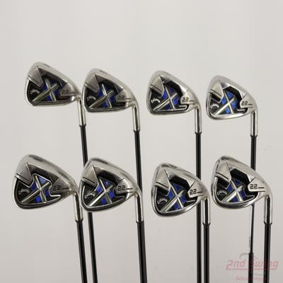 Callaway X-22 Iron Set 4-PW AW Stock Graphite Shaft Graphite Regular Right Handed +1/4"