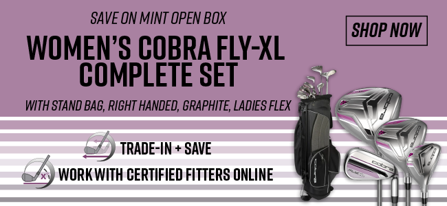 Save on Mint Open Box Women's Cobra Fly-XL Complete Set WIth Stand Bag, Right Handed, Graphite, Ladies FLex | Trade-in + Save | Work with certified fitters online | Shop Now