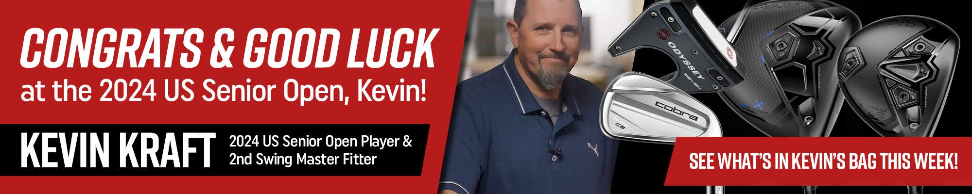 Congrats & Good Luck at the 2024 US Senior Open, Kevin! WITB