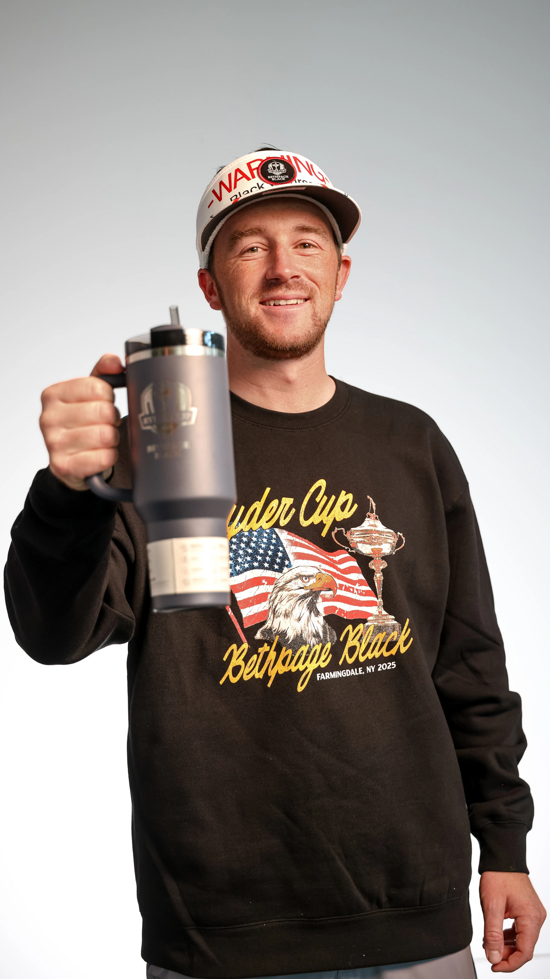 A charming young man in Ryder Cup Merch