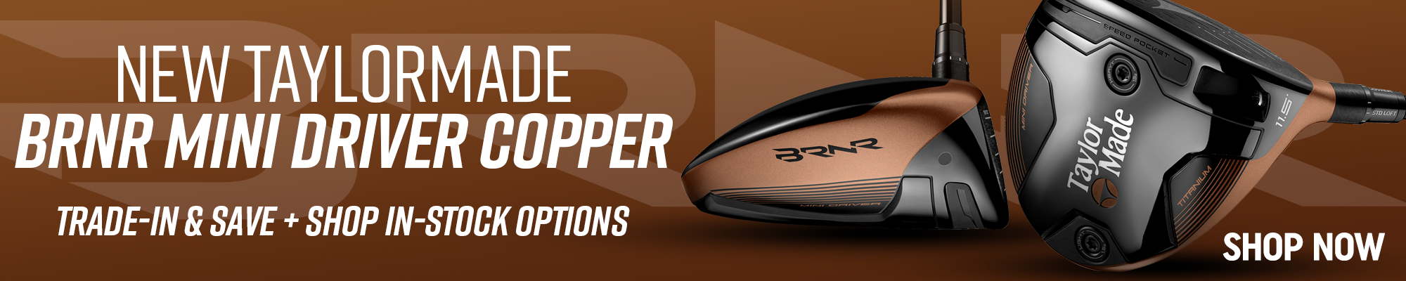 New TaylorMade BRNR Mini Driver Copper